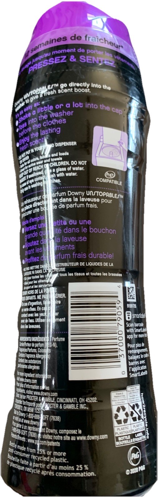 Lot Of 2 Downy Unstopables Lush Scent Laundry Booster 8.6 Oz Each.