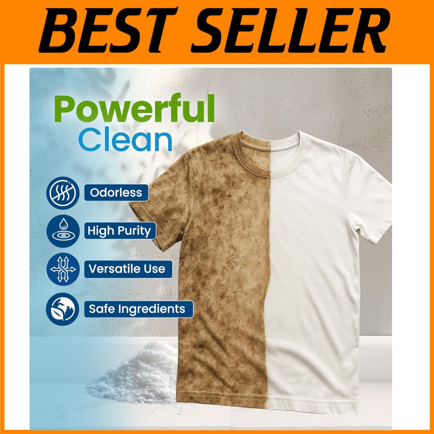 Brightens Laundry Oxygen Bleach Powder – Stain Remover 9 lbs