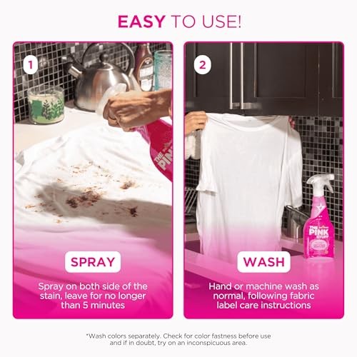 The Pink Stuff Miracle Laundry Oxi Stain Remover Spray For Tough Stains 1 Count