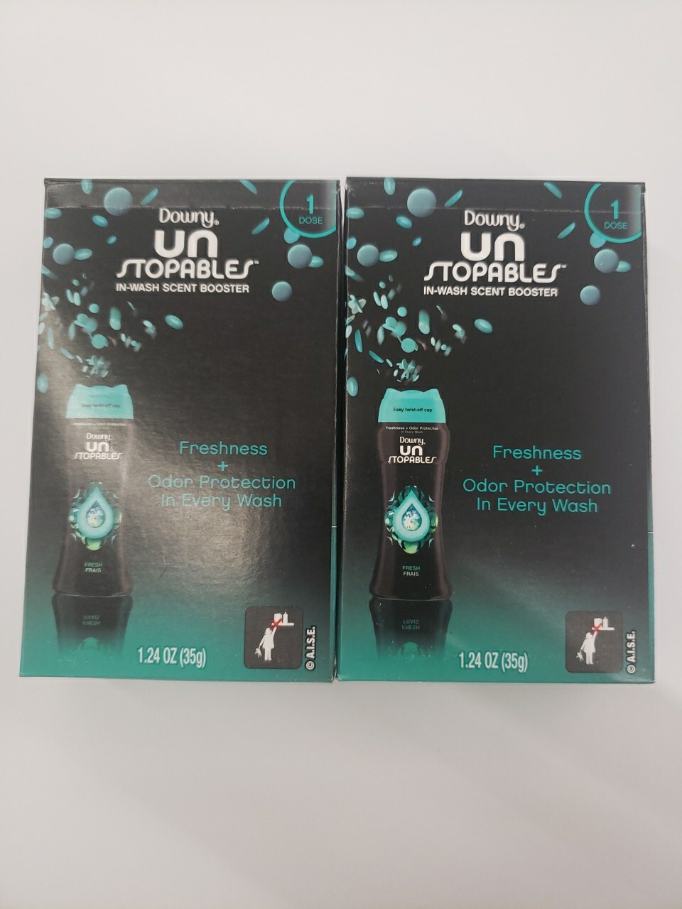 Downy Unstopables Fresh In-Wash Laundry Scent Booster Beads 1.24oz 2 Pack
