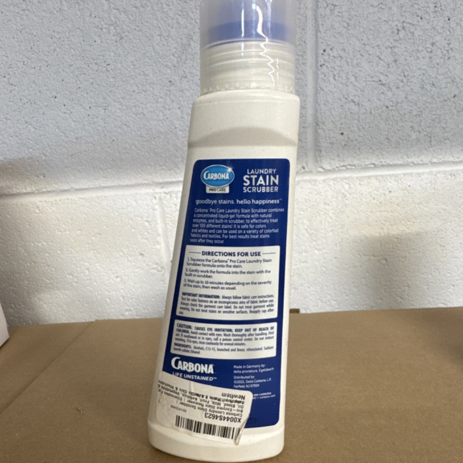 Carbona Pro Care Laundry Stain Scrubber Natural Enzyme Formula 8 fl oz
