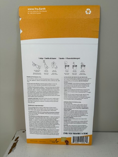 TruEarth Eco-strips Multi Surface Cleaner 8 sheets Ultra Concentrate NEW! Lemon