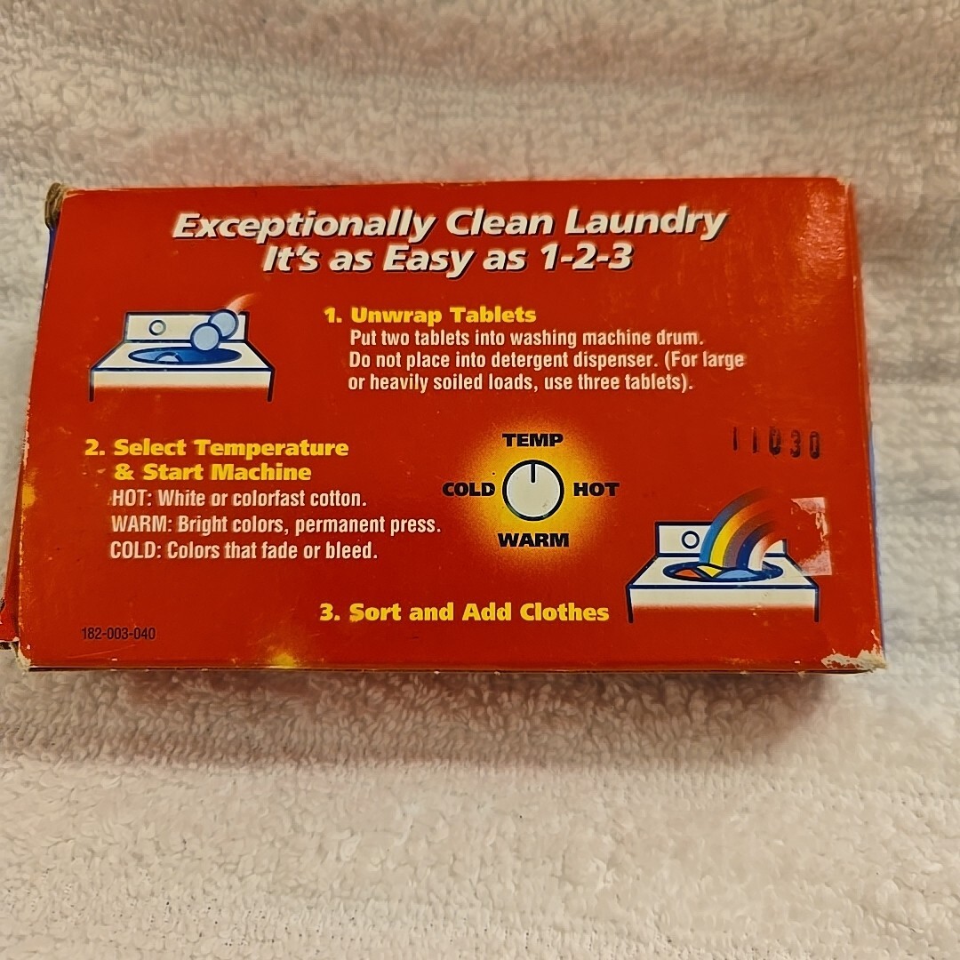 Wisk Dual Action Tablets Travel Detergent Sealed New Old Stock Discontinued Y2K
