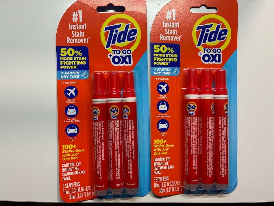 2 X Tide To Go Instant Stain Remover Pen, 3 ct Each