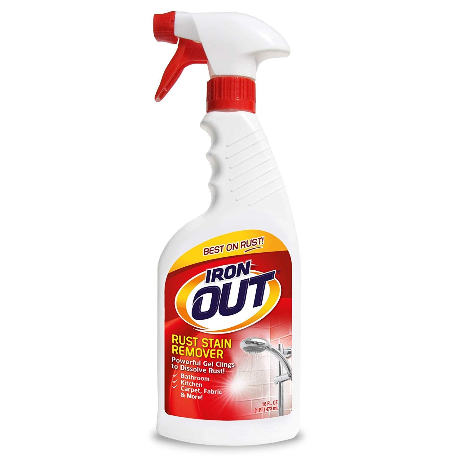 Iron OUT Spray Gel Rust Stain Remover, Remove and 16 Fl Oz (Pack of 1), _