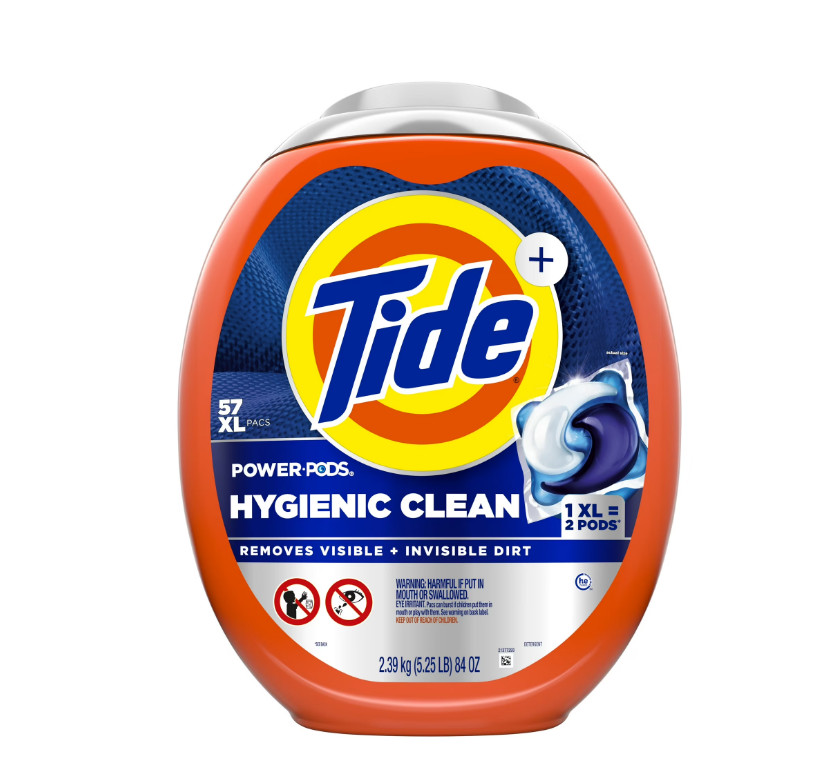 Tide Hygienic Clean Power PODS Laundry Detergent Pacs, Original Scent, 57 Count