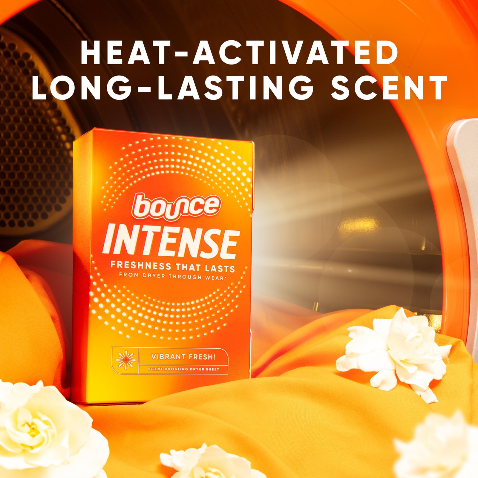 Intense Dryer Sheets, Vibrant Fresh, 60 Count, Scent Boosting Dryer Sheet