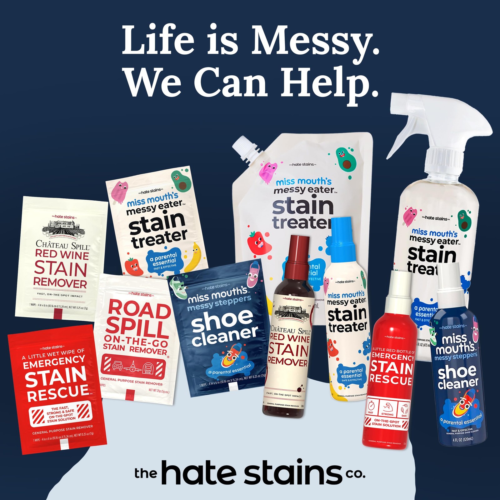Miss Mouth’s Messy Eater Stain Treater Spray – 4oz & 10 spray & 10 pack wipes