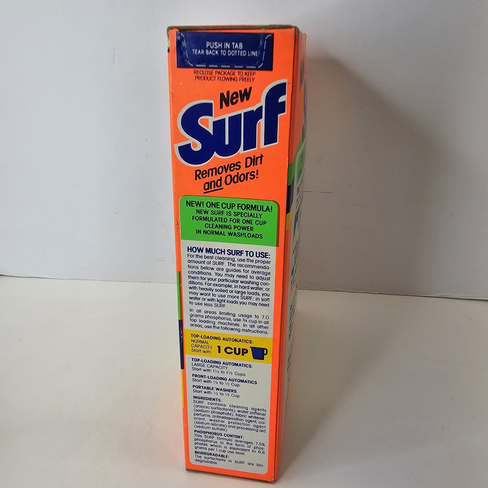 SURF Laundry Detergent Powder Soap Giant Size 42oz Sealed Vintage 1990’s