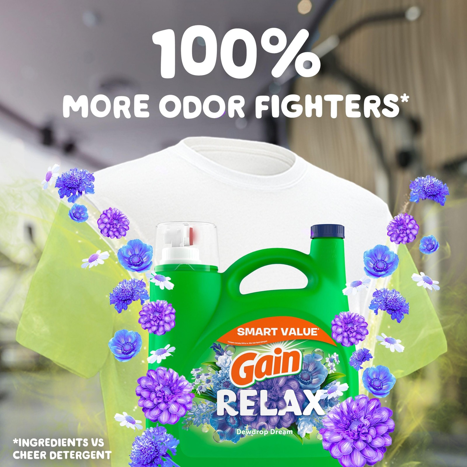 Gain Liquid Laundry Detergent Relax Scent 154 Fl Oz Fresh Mood Booster