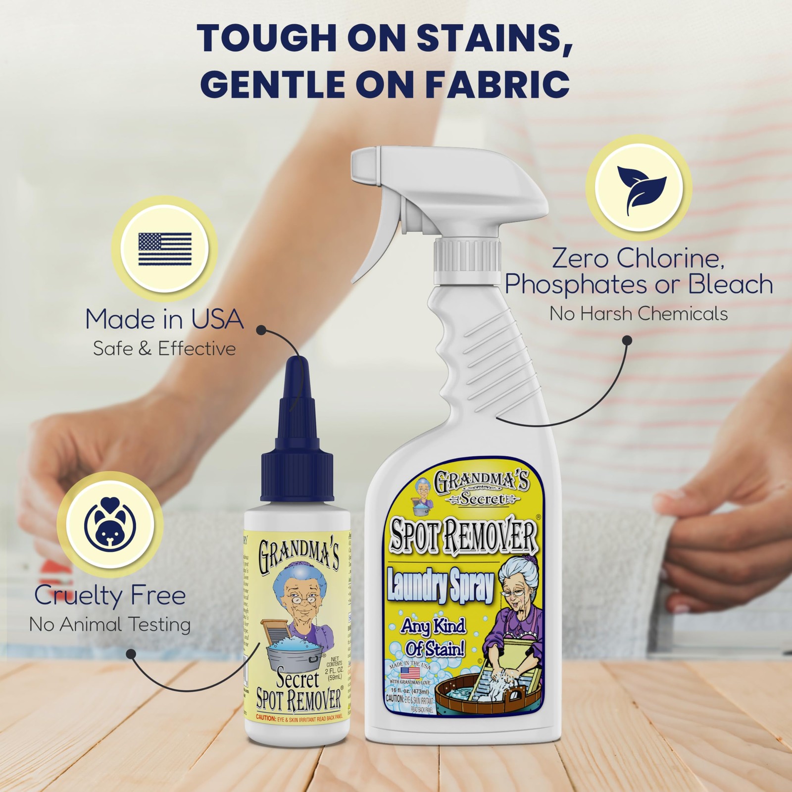 Grandma’s Secret Spot Remover Laundry 16.00 Fl Oz (Pack of 2),