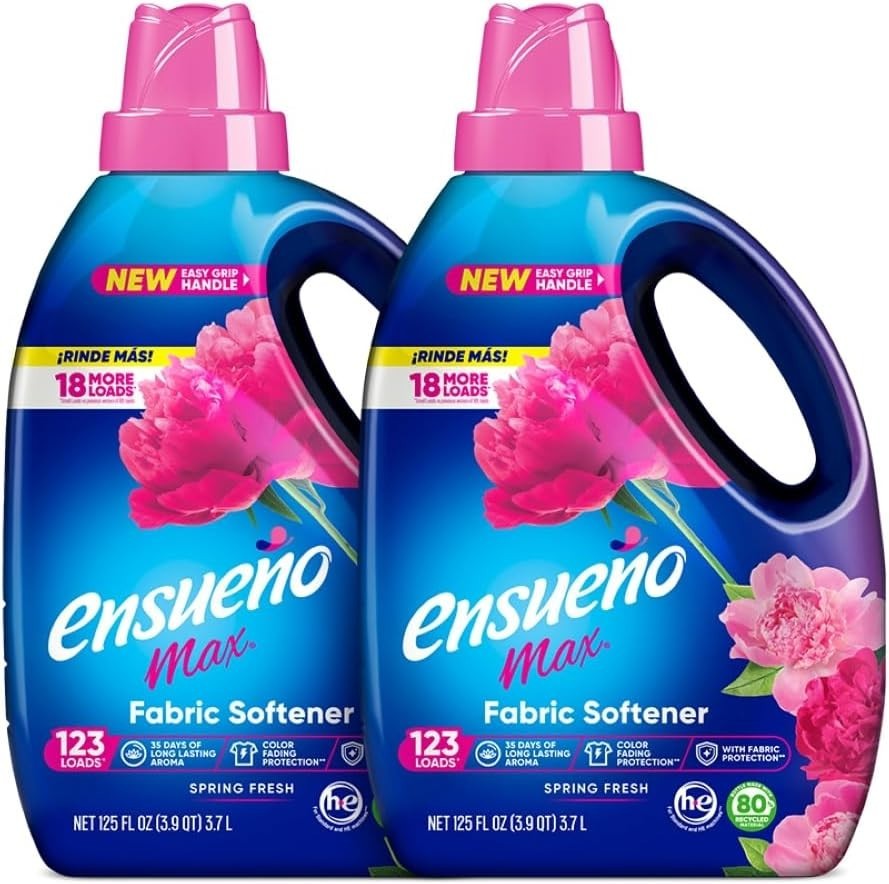 Liquid Fabric Softener, Spring Fresh | 2 Pack | 125 fl oz | 123 Loads | Color…