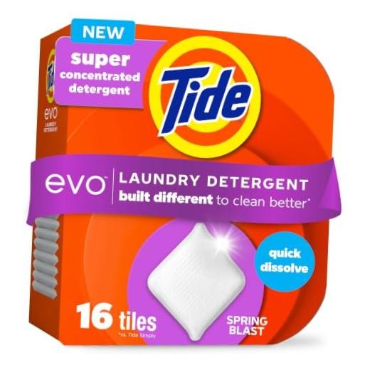 evo Laundry Detergent Scent Works on 100% of 16 Count (Pack of 1) Spring Blast