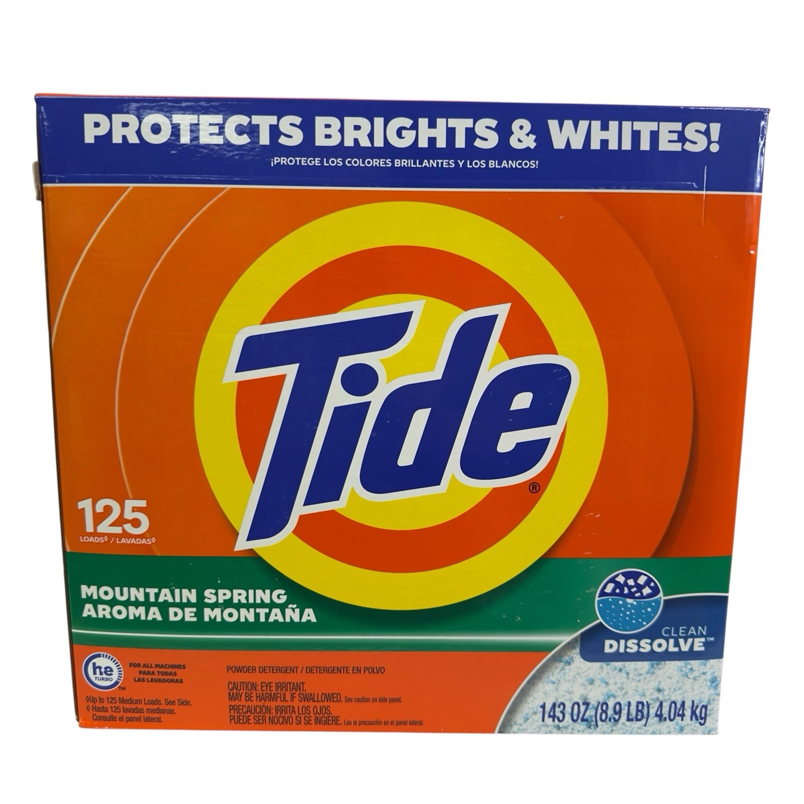 Tide MOUNTAIN SPRING Scent Powder Laundry Detergent 143 oz 125 Loads (Pack of 1)