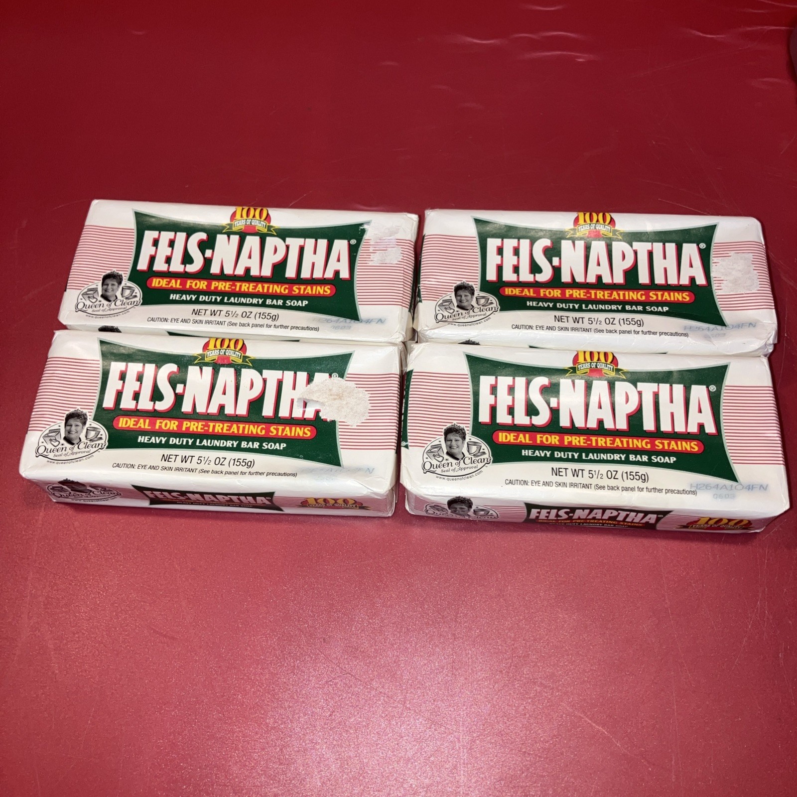 FELS-NAPTHA Heavy Duty Laundry Bar And Stain Remover Soap Lot Of 4