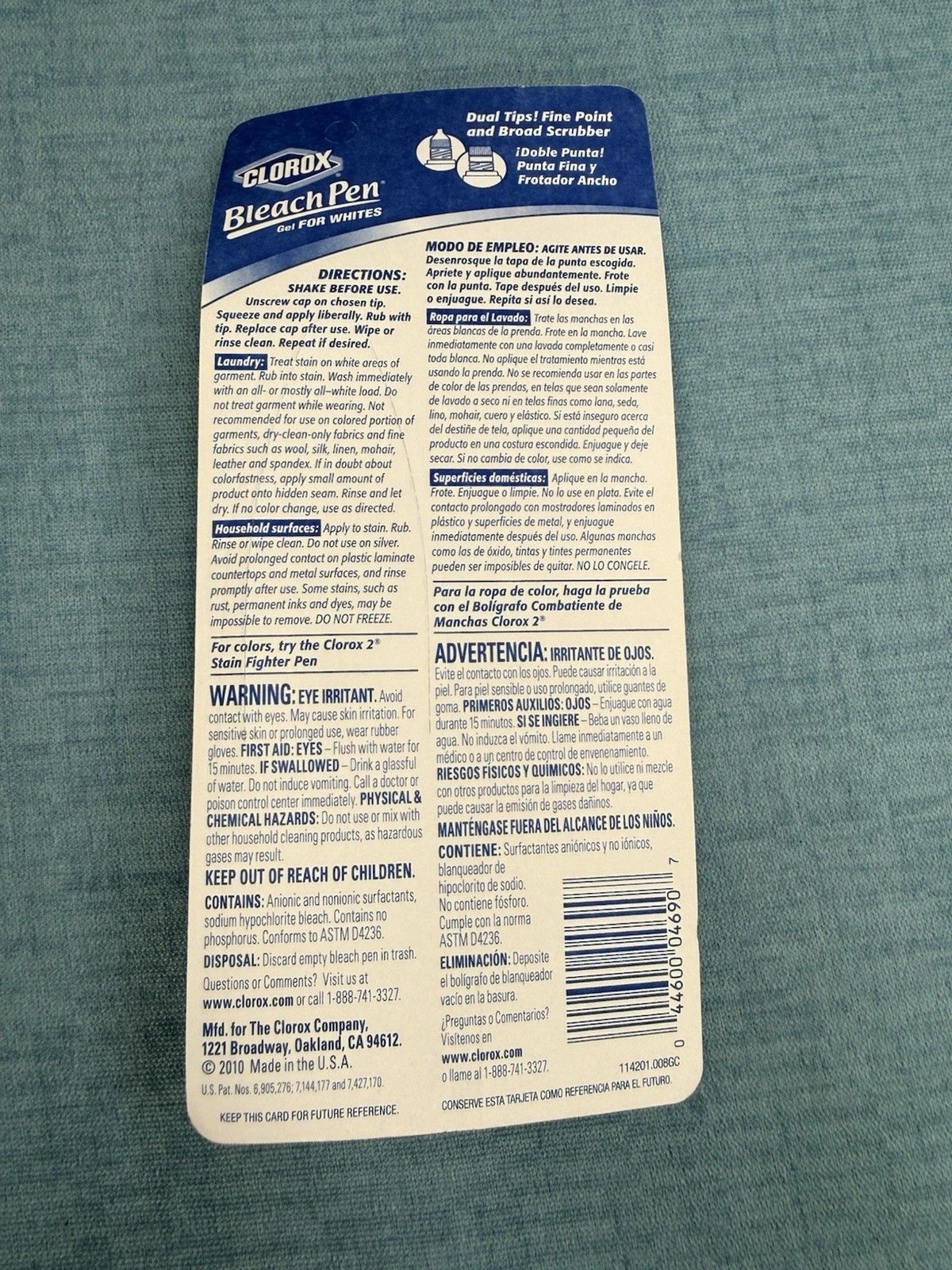 Clorox Bleach Pen Gel For Whites 2 Oz Cleaning Stain Remover Tile Grout Laundry