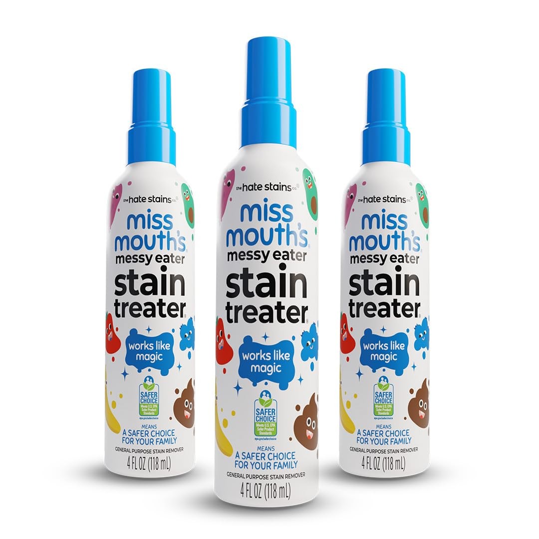 Miss Mouth’s Messy Eater Stain Treater Spray – 4oz 3 Pack 4 Fl Oz (Pack of 3)