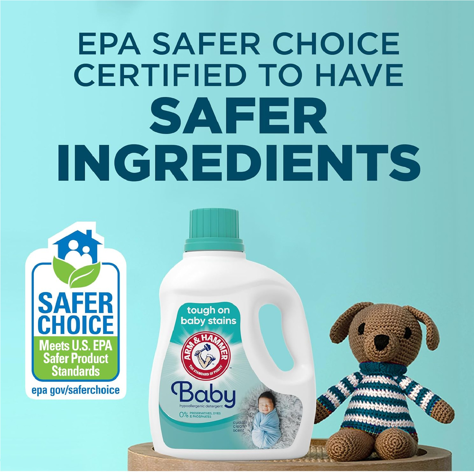 ARM & HAMMER Baby, 77 Loads Hypoallergenic Liquid Laundry Detergent, 100.5 fl oz