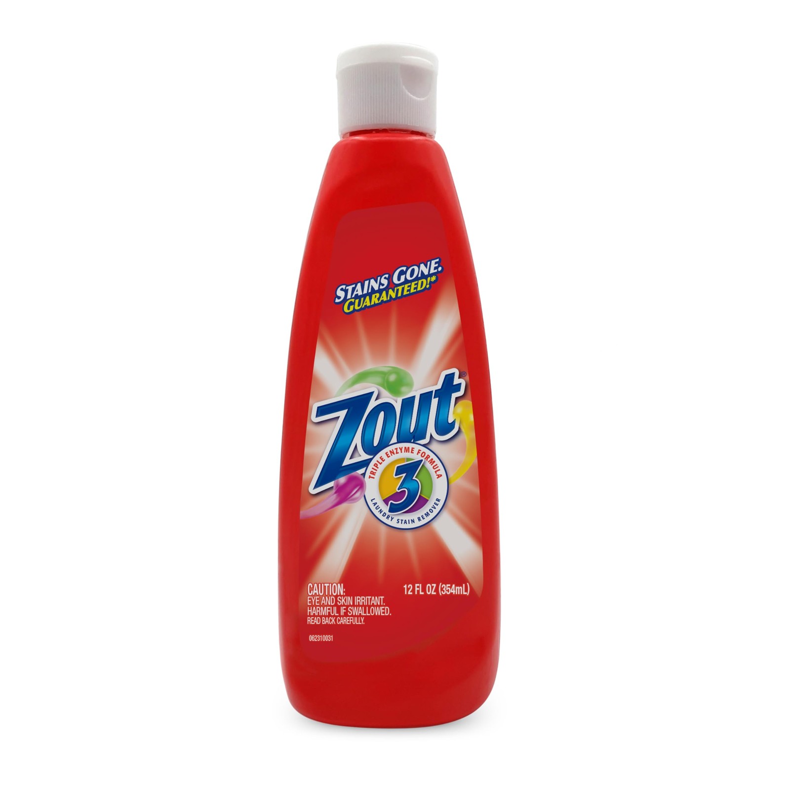 Zout Laundry Stain Remover, Triple Enzyme 12 Fl Oz (Pack of 1), No Color