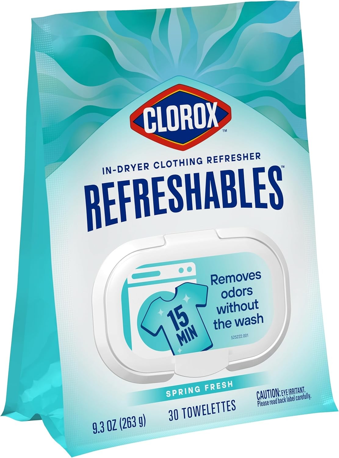 Clorox Refreshables In Dryer Clothing Refresher, Spring Fresh, 30 Towelette