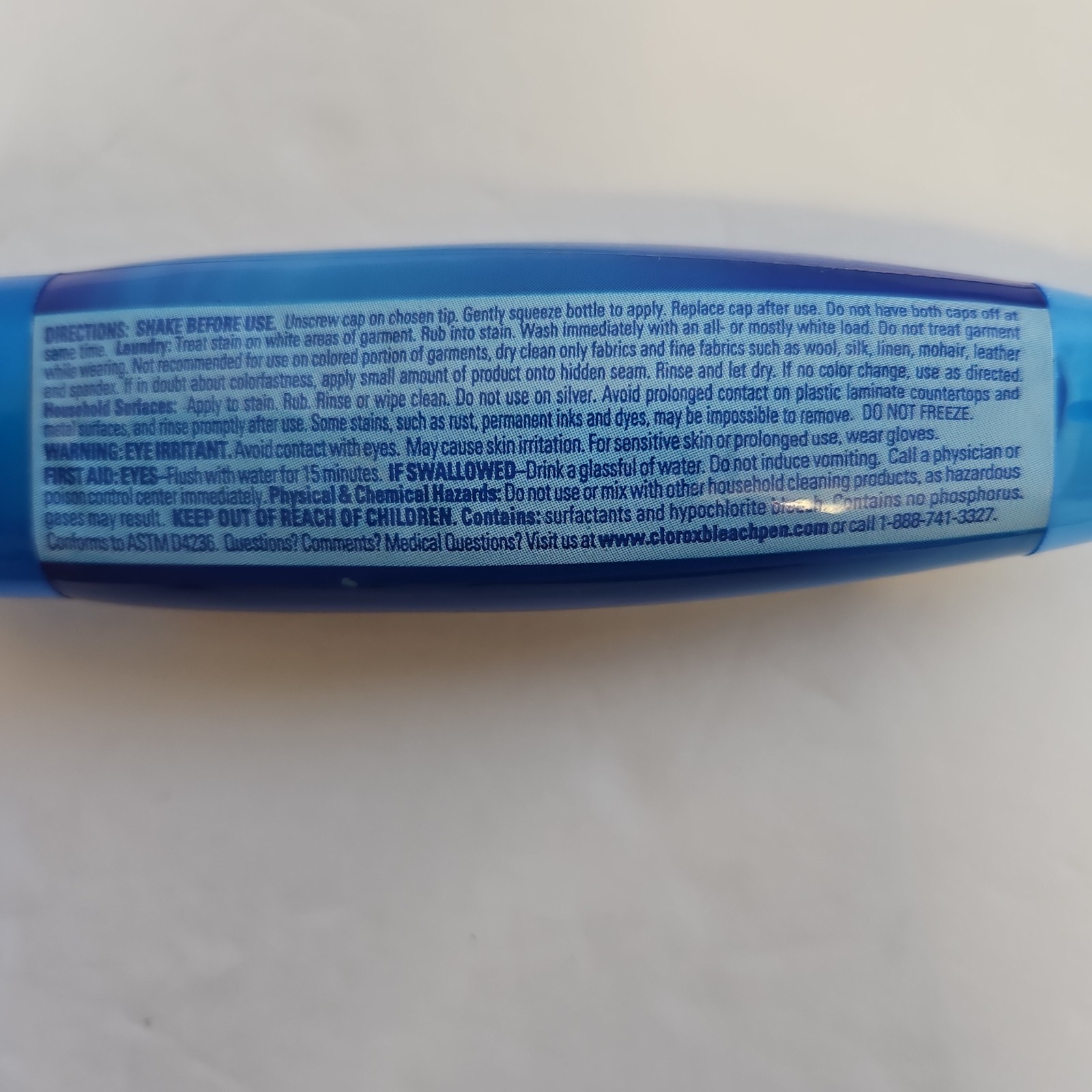 Clorox Bleach Pen Gel 2 oz Dual Tip Stain Remover for Laundry and Surfaces Disc.
