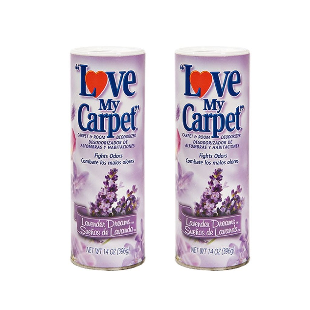 Love My Carpet 2 Pack Lavender Dreams 2 in 1 Carpet Deodorizer 14 oz