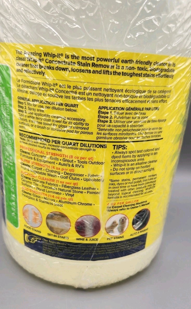 Whip It Eucalyptus Scent Multi-Purpose Stain Remover 1 Gallon CONCENTRATE
