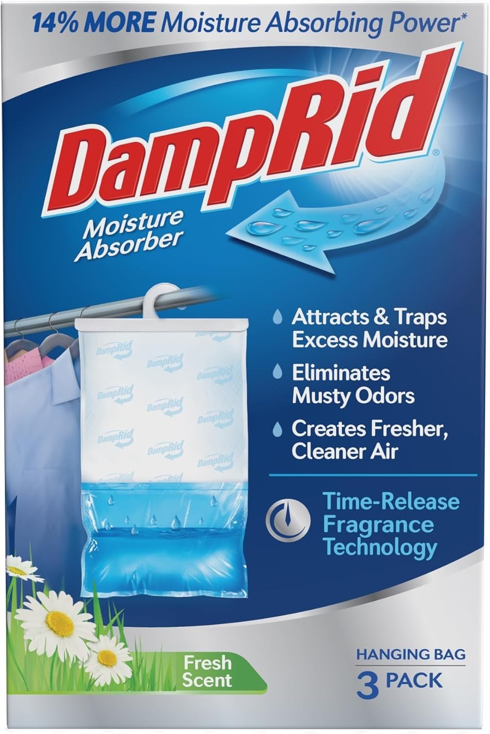 Fresh Scent Hanging Moisture Absorber, 16 oz., 3 Pack – Eliminates Musty Odor…