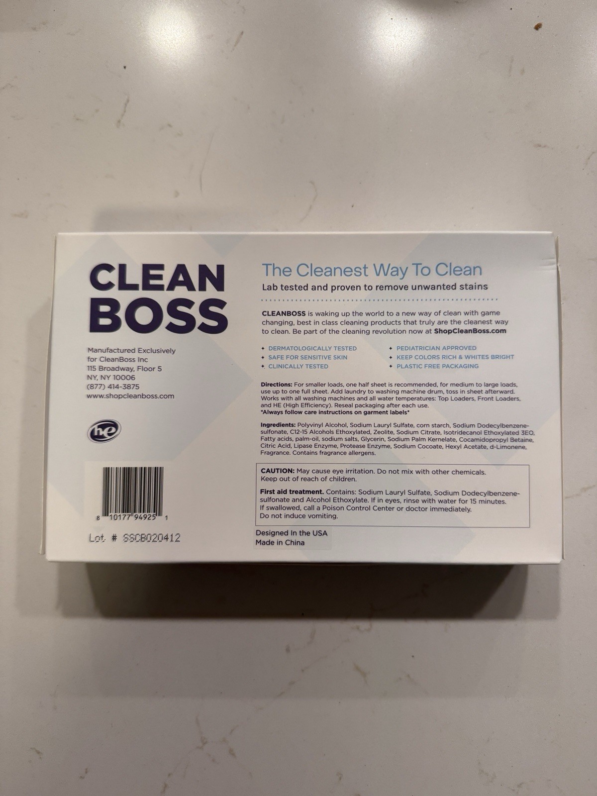 NIB New 2 pack CleanBoss Laundry Detergent Smart Sheets – 60 Sheets (120 loads)