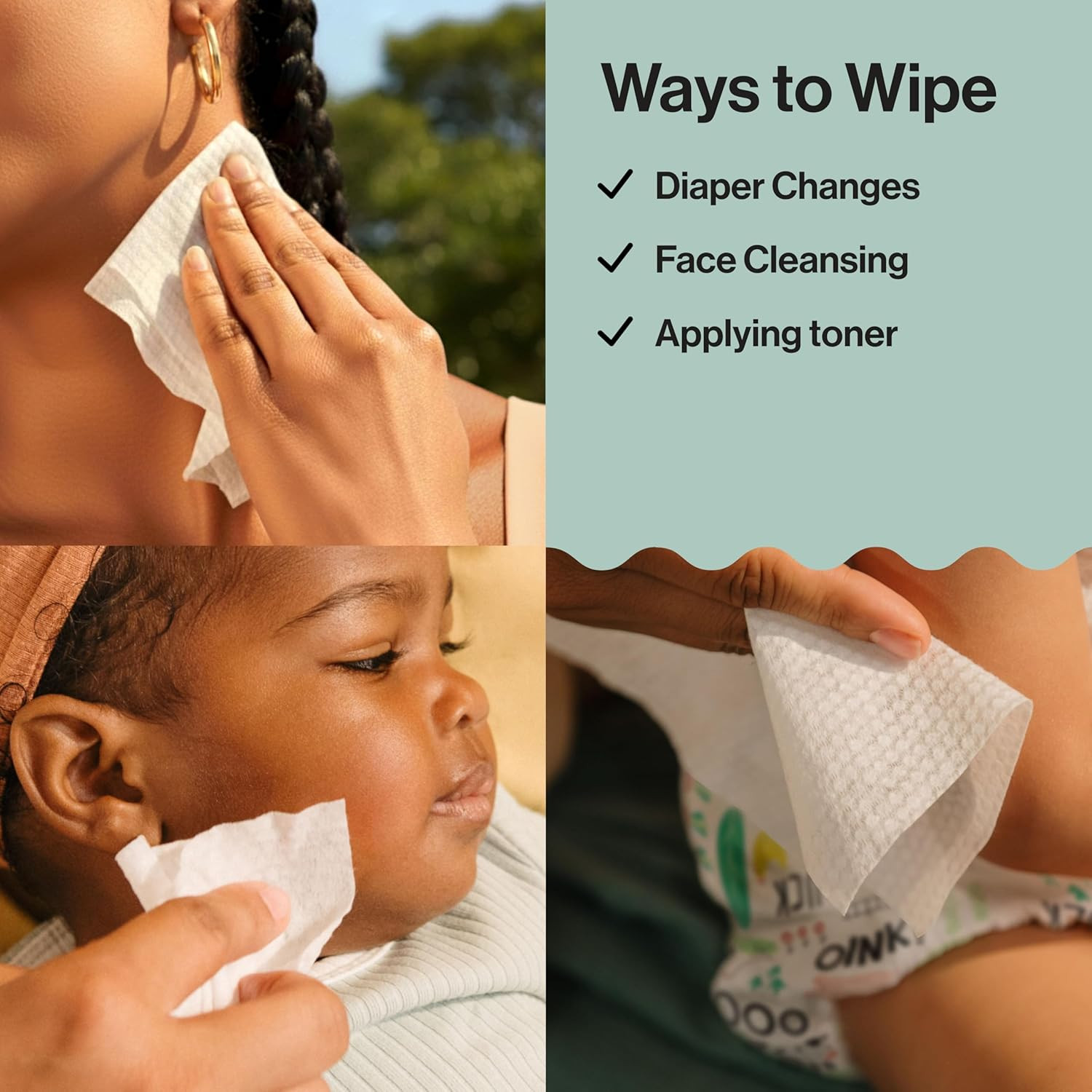 The Honest Company Organic Cotton Dry Wipes Baby Facial Cloths 192 Count New