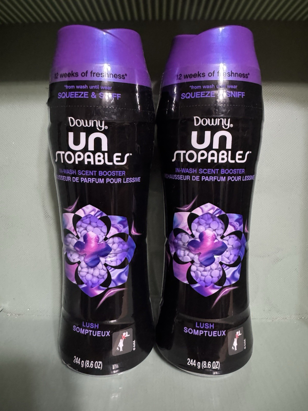 Lot Of 2 Downy Unstopables Lush Scent Laundry Booster 8.6 Oz Each.