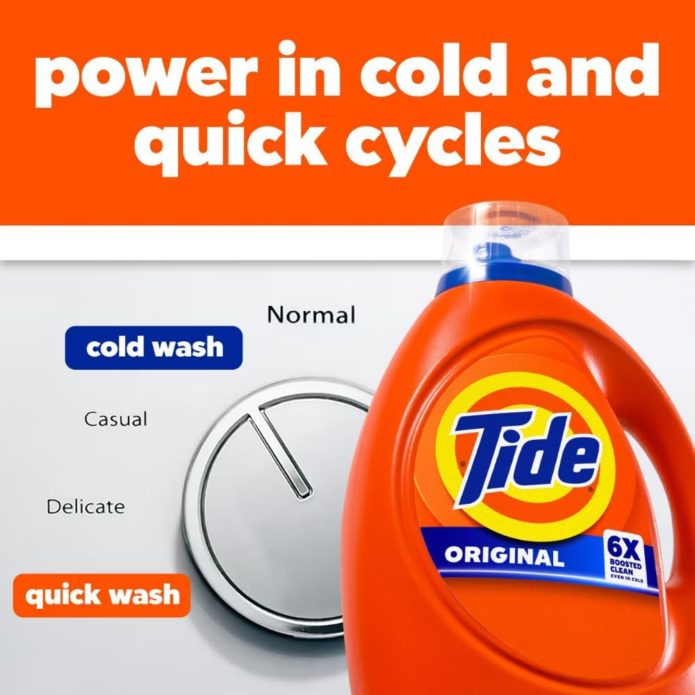 Laundry Detergent Liquid, Original Scent, 64 Loads, 80 FL OZ, Works on 100% of C