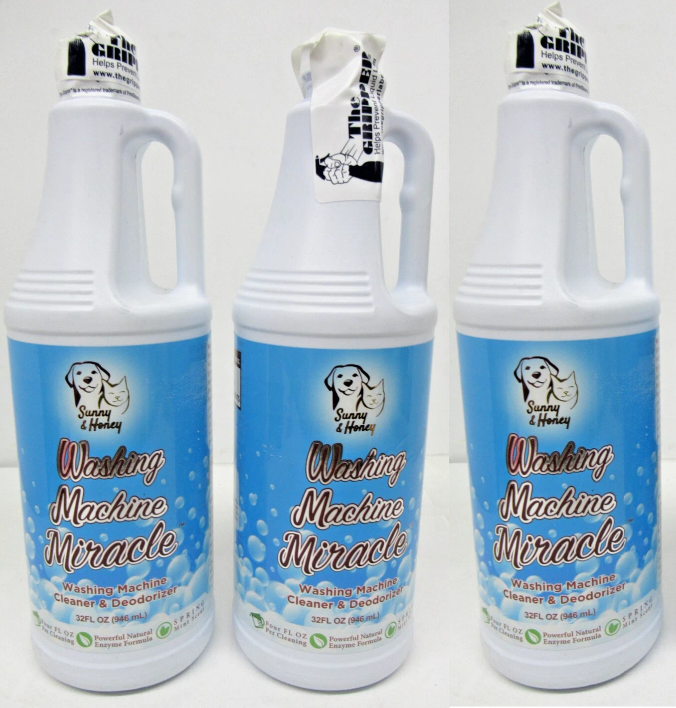 x3 Sunny & Honey Liquid Washing Machine Cleaner & Deodorizer 32 fl oz Each