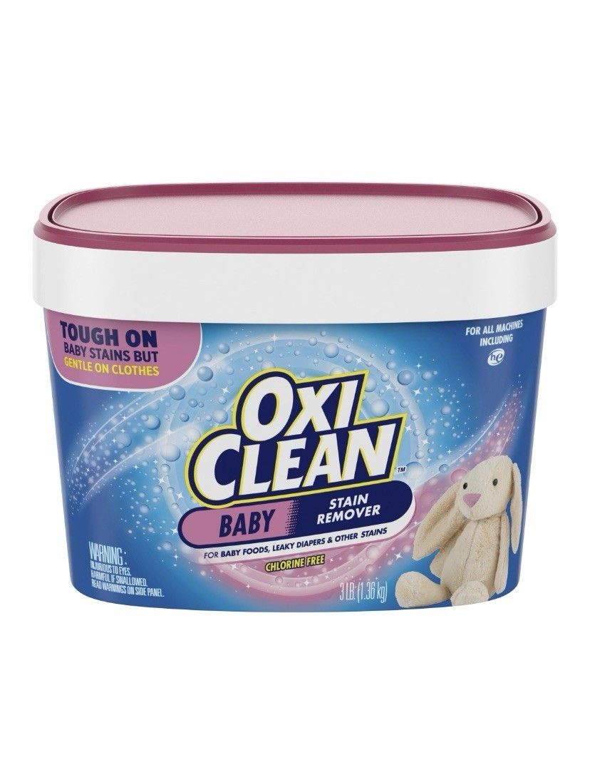 OxiClean Baby Stain Soaker 3lbs Stain Chlorine Free All Machines Powder HTF Safe