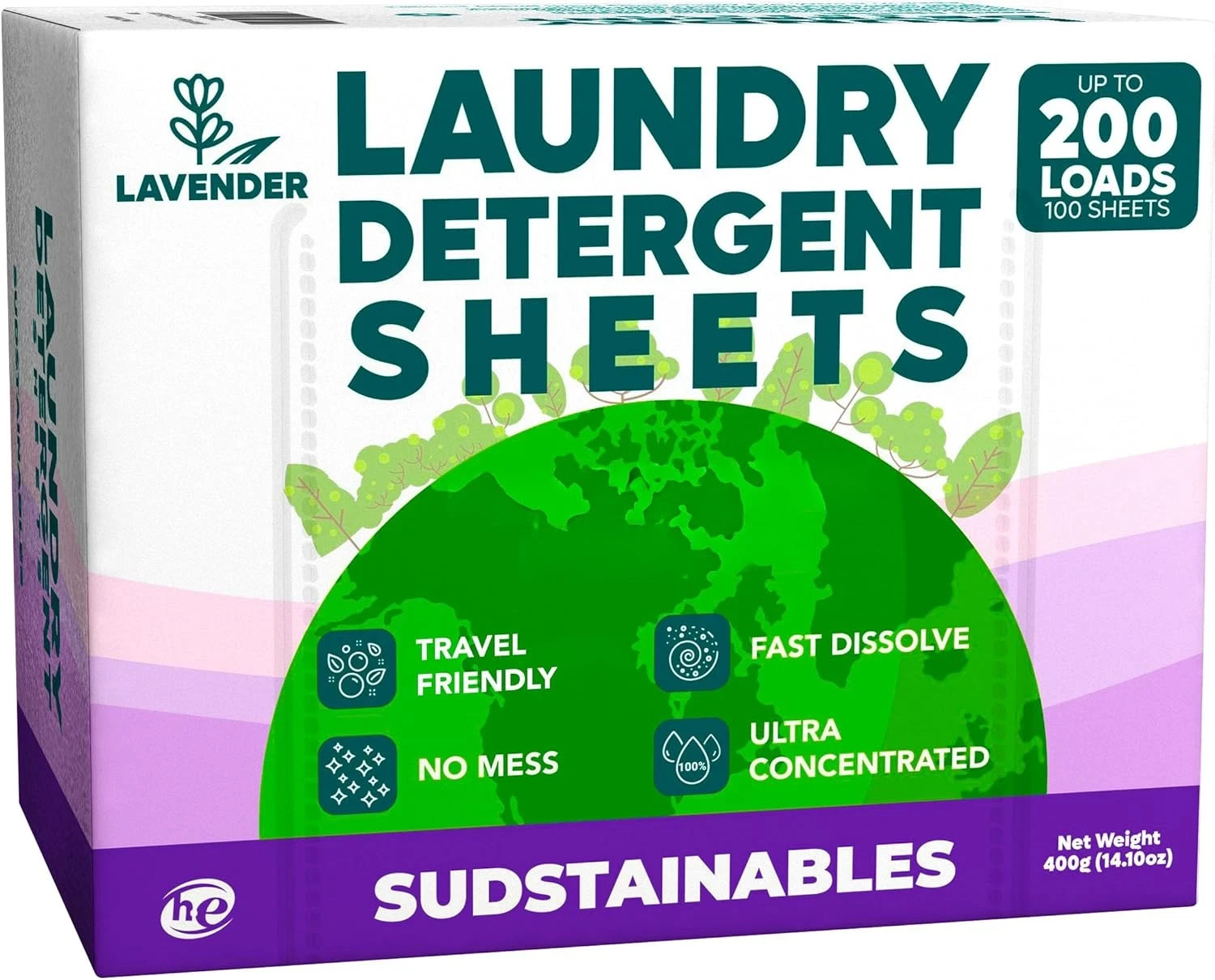 Sudstainables Laundry Detergent Sheets 200 Loads – Dissolvable Laundry Sheet for