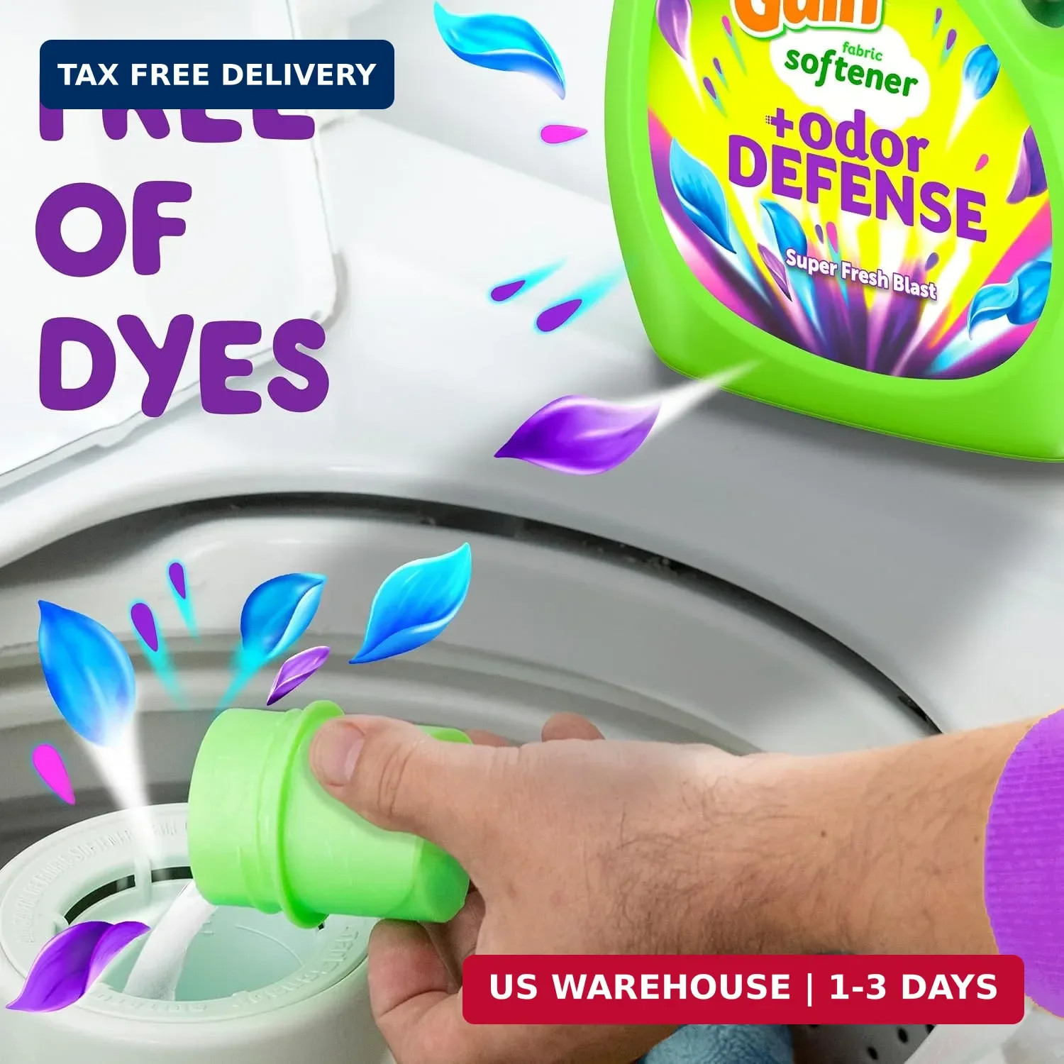 Gain Super Fresh Blast Liquid Odor Defense Fabric Softener, 140 FL OZ 190 Load,