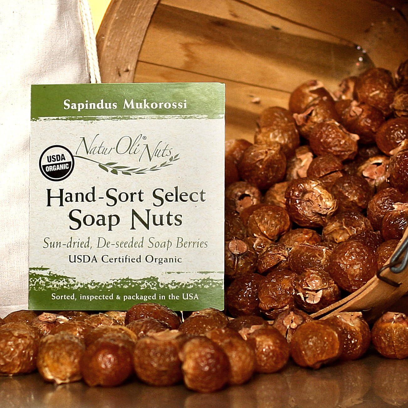 NaturOli Soap Nuts / Soap Berries. 2-Lbs USDA ORGANIC (480 loads) + 18X Travel