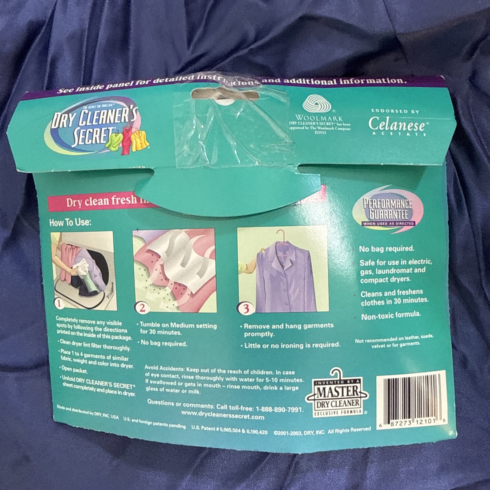 Dry Cleaners Secret 1 Sheet Total Dry Clean At Home NEW Vintage 2000-2003