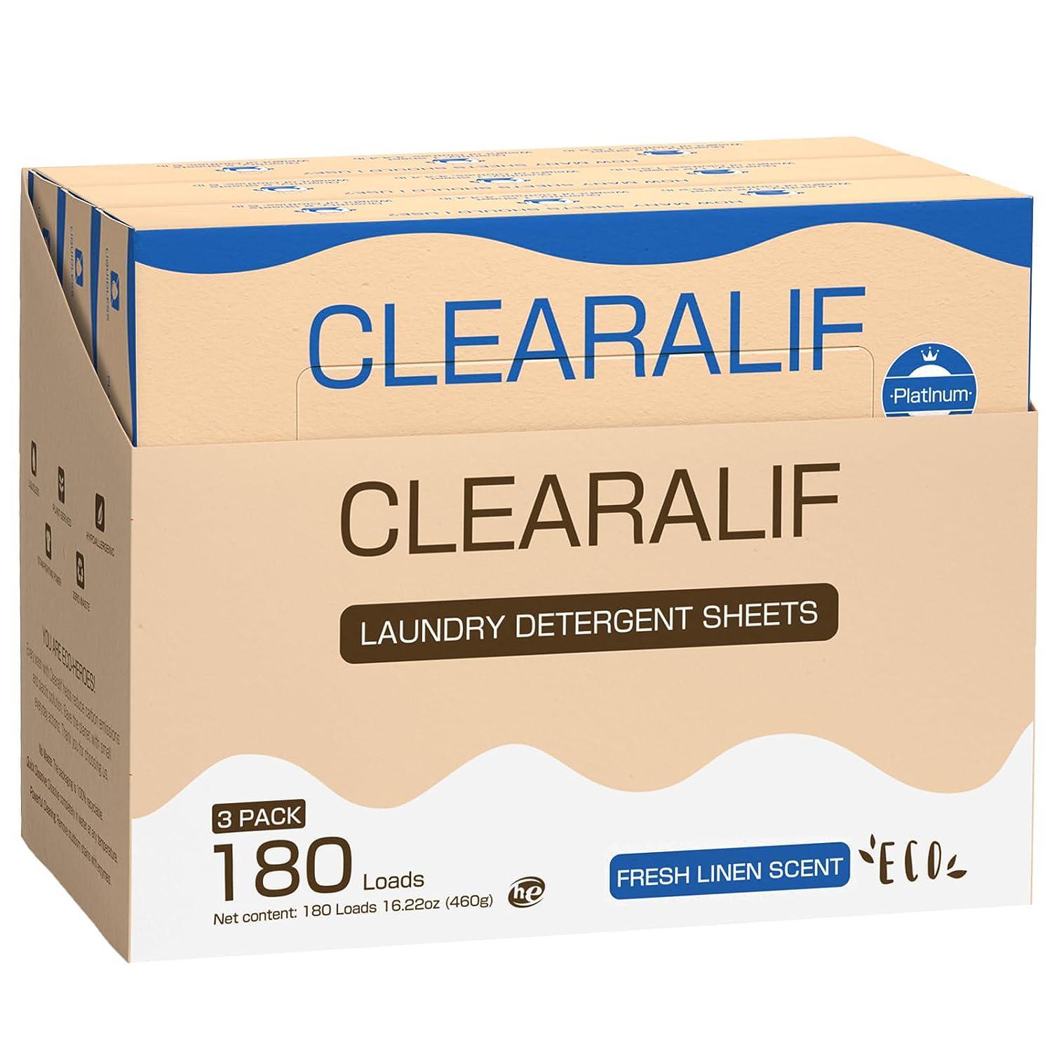 Laundry Detergent Sheets, Up to 180 Loads Fresh Linen, liquidless, Eco-Friendly