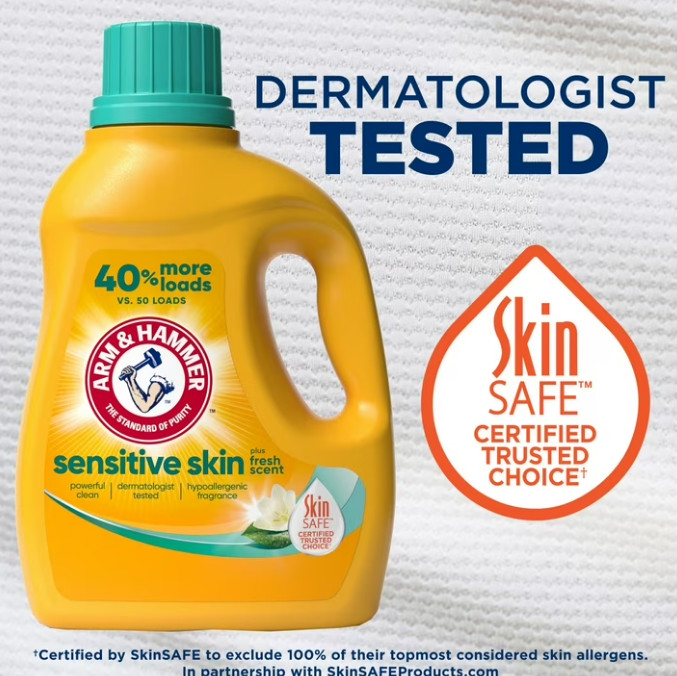 3 Pack ARM & HAMMER Sensitive Skin Fresh Scent, Laundry Detergent, 170 fl oz Pk