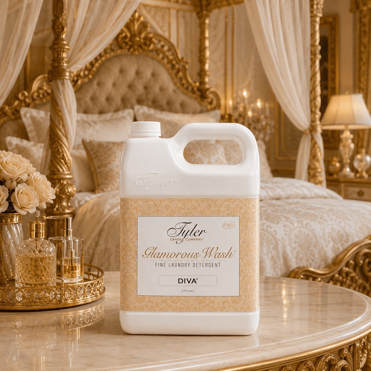Tyler Candle Diva Glamorous Wash Liquid Laundry Detergent, 48 Loads, 128 fl oz