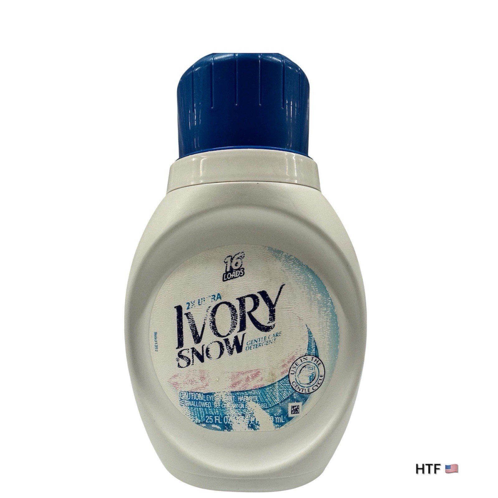 (1) IVORY Snow 2X Ultra Gentle Care Detergent Liquid ~25 fl oz~Blue Cap FADED