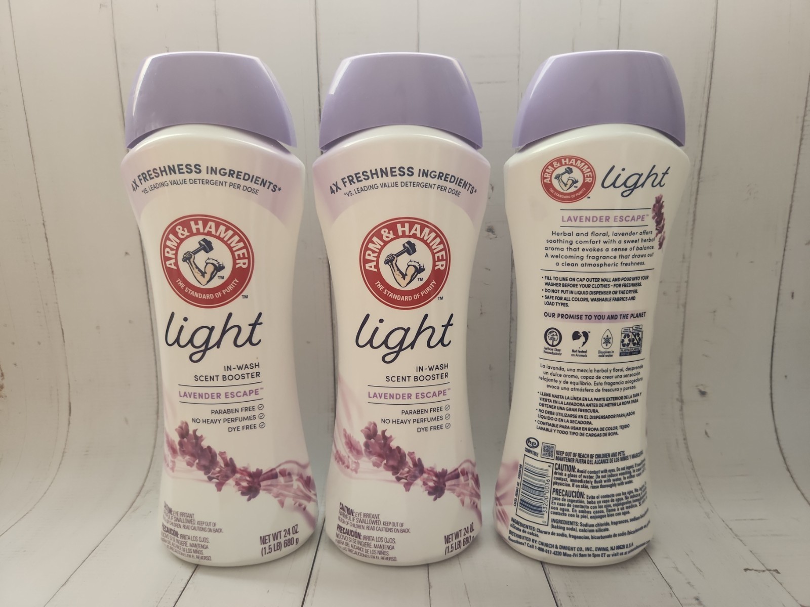 (Pack of 3) Arm & Hammer Light In-Wash Scent Booster Lavender Escape, 24 fl oz