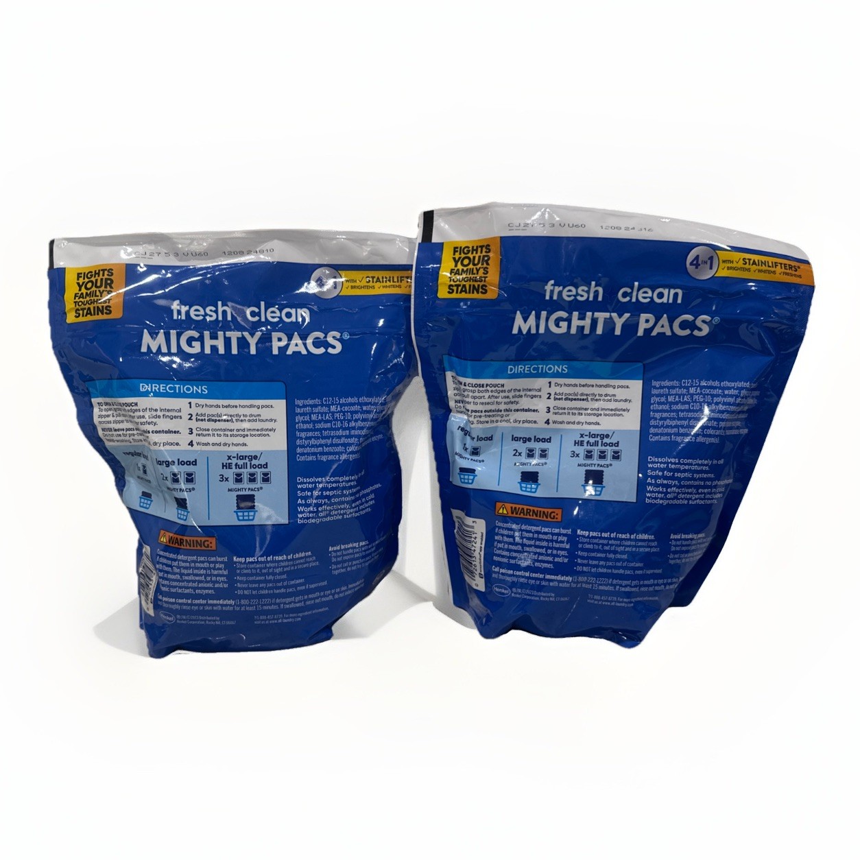 All Fresh Clean Mighty PACs Sunshine Fresh 49ct Two Pack