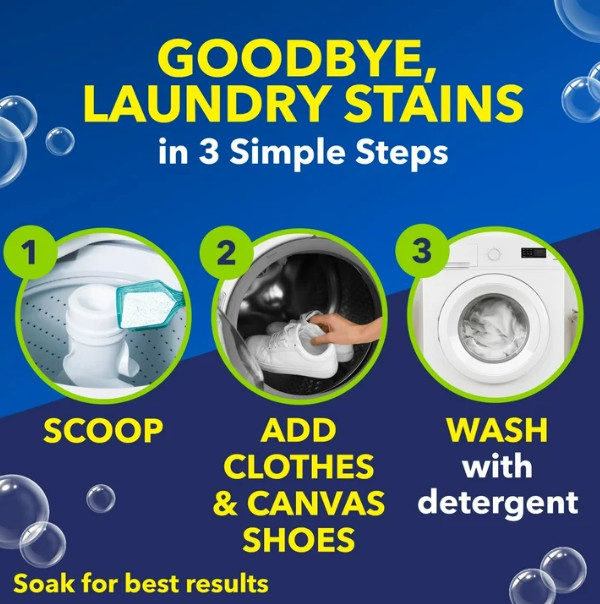 OxiClean Free Versatile Home and Laundry Stain Remover Powder, No Dyes or Perfum