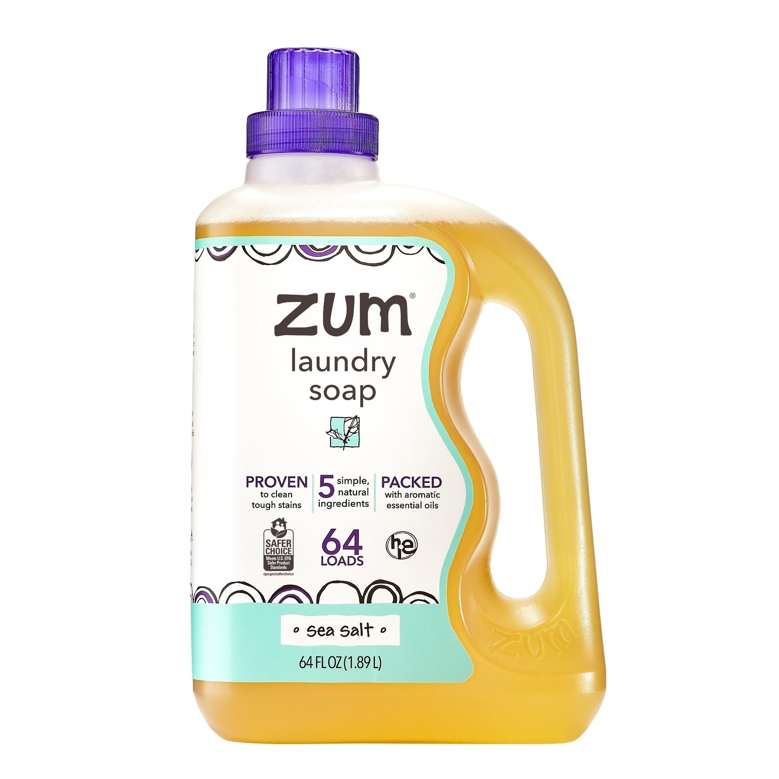 Zum Laundry Soap By Indigo Wild – Liquid, Plant-based Soap With Baking