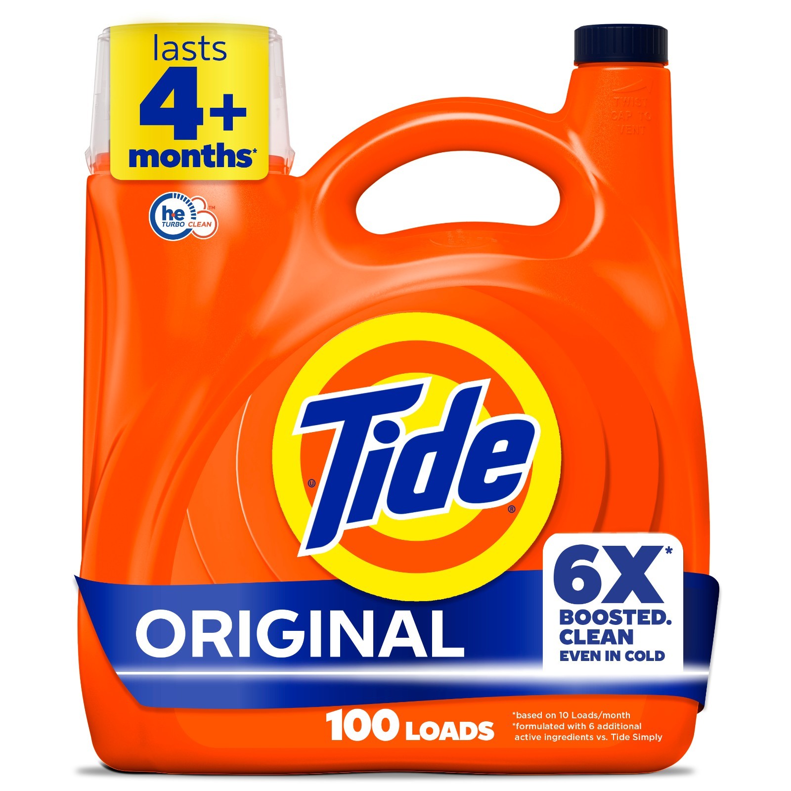 Tide Laundry Detergent Liquid 6X Boosted 125 fl oz 100 Loads SALE!!!