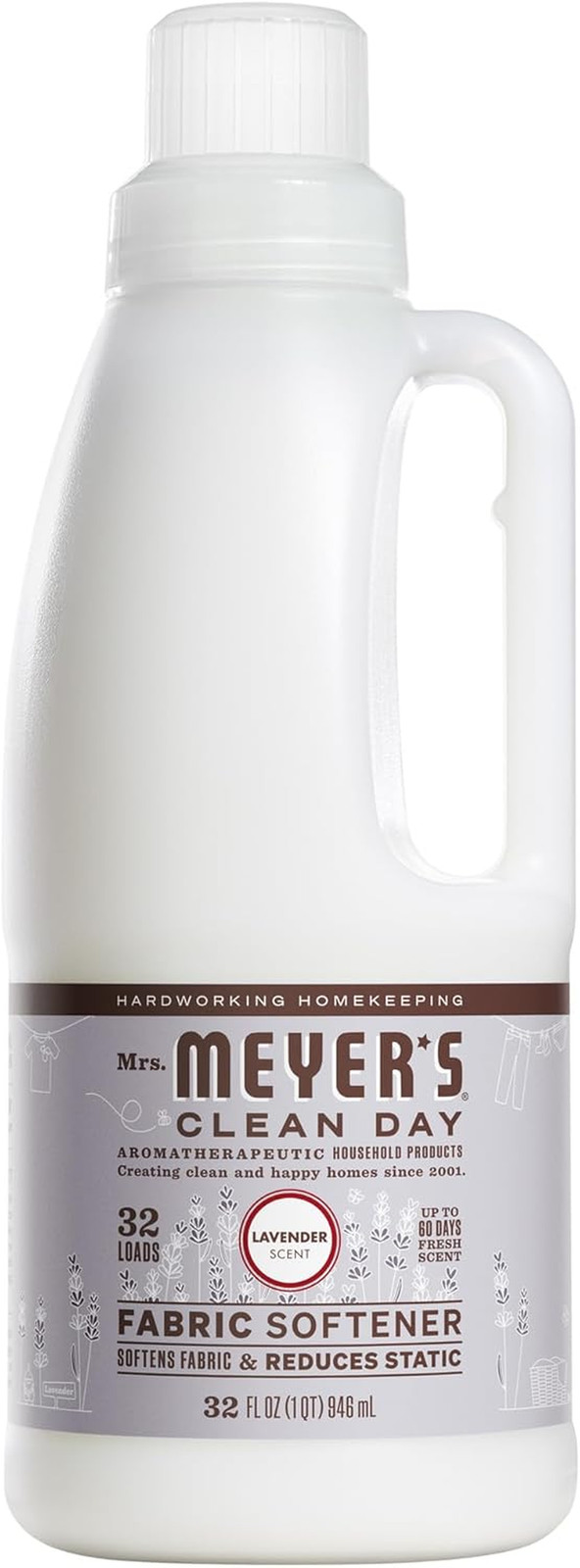 Mrs Meyers Liquid Fabric Softener Lavender Scent 32 fl oz 32 Loads HE New