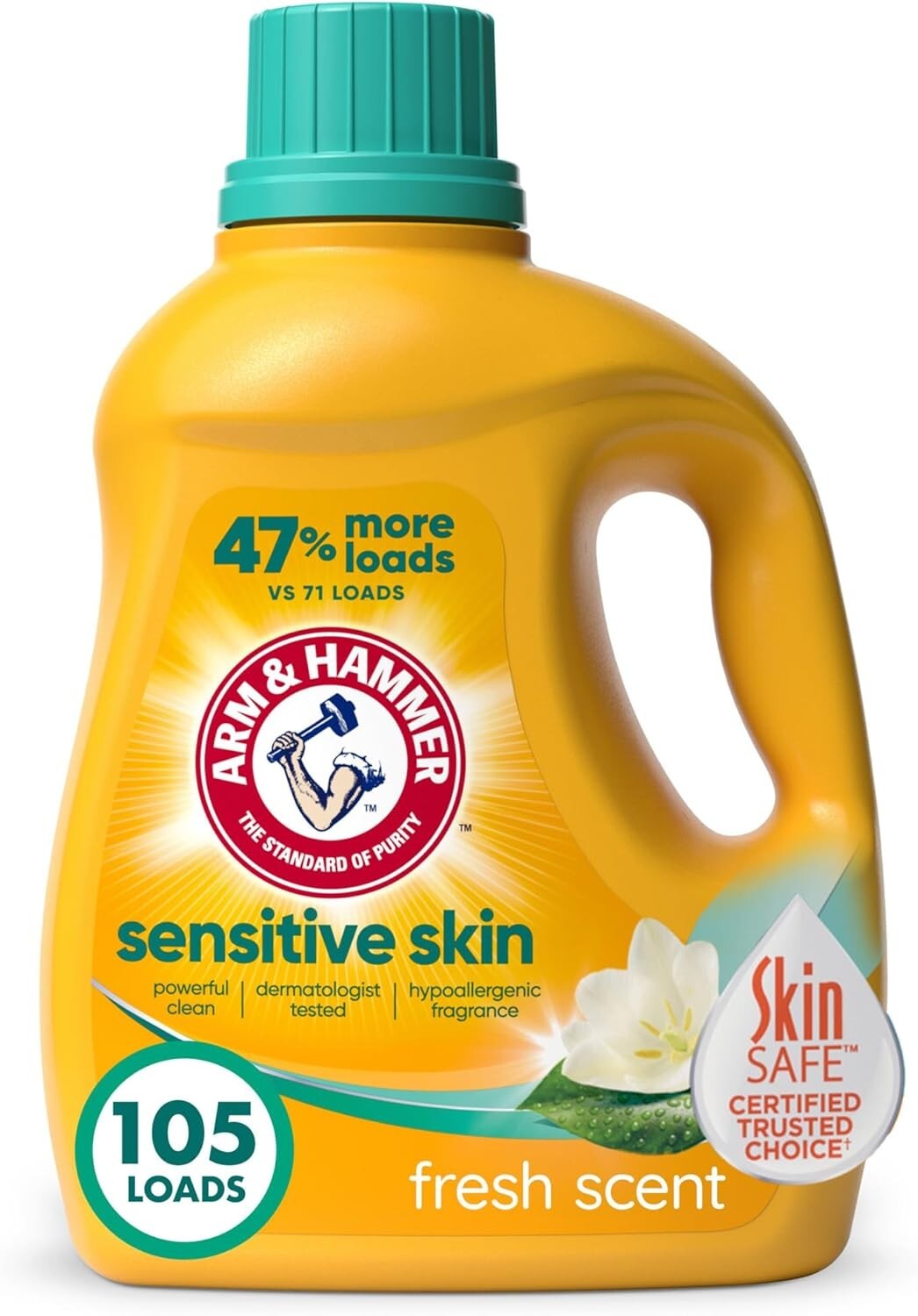 Sensitive Skin plus Fresh Scent, 105 Loads Liquid Laundry Detergent, ⭐️⭐️⭐️⭐️⭐️