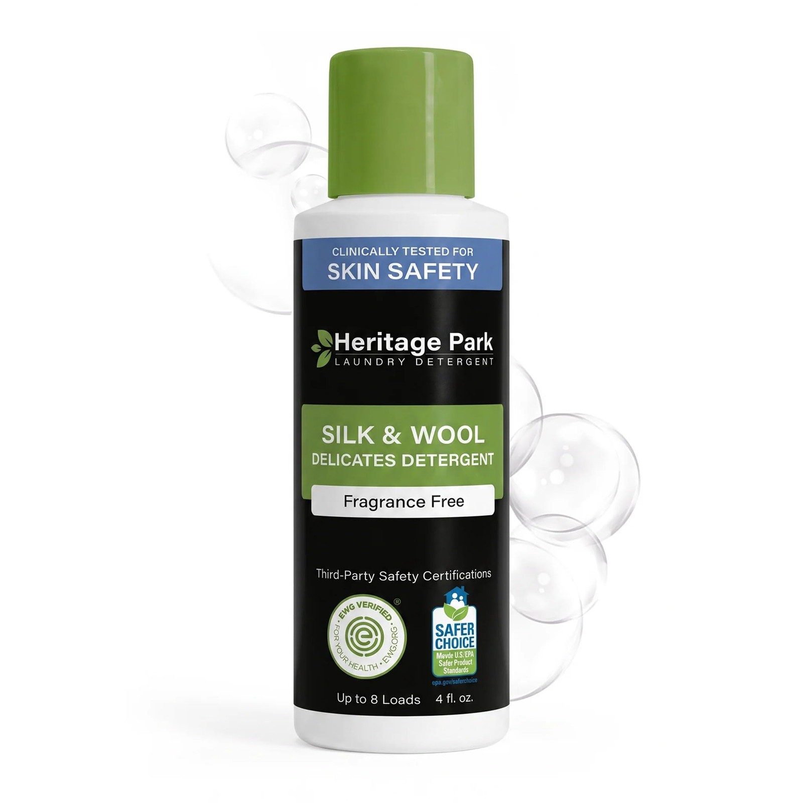 Heritage Park Silk & Wool Fragrance Free, Hypoallergenic, 4 Fl Oz (Pack of 1)